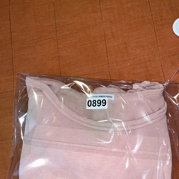 James Perse Womens Pink Long-Sleeve Supima Cotton Top Size M - Picture 10 of 10